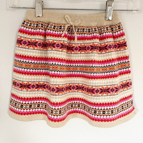 Oshkosh Sweater Striped Sparkly Holiday Skirt Kids Size 4 - Picture 1 of 11